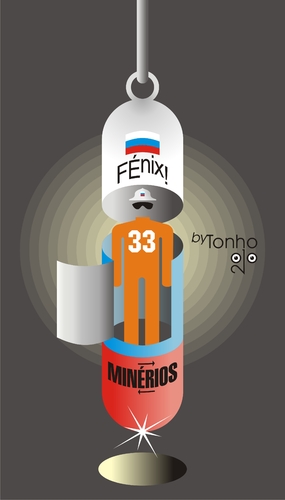 Cartoon: Chile (medium) by Tonho tagged mineros