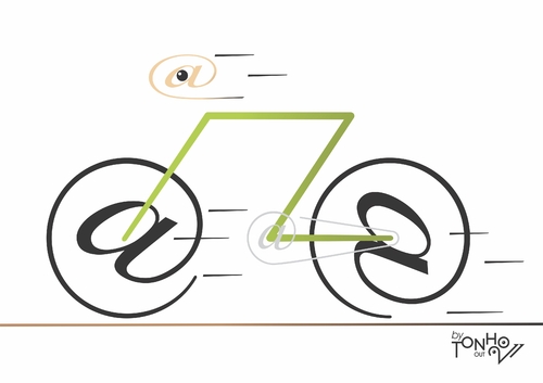 Cartoon: cycling network (medium) by Tonho tagged networl,email,cycling