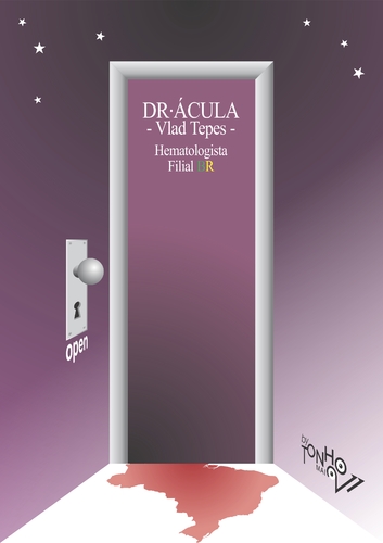 Cartoon: Dr Acula (medium) by Tonho tagged doctor,door,dracula