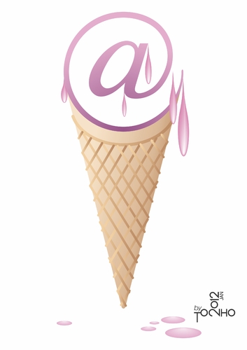 Cartoon: ice cream (medium) by Tonho tagged ice,cream,arroba