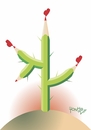 Cartoon: Cactus (small) by Tonho tagged pencils,plant,ecology,cactus,madacar