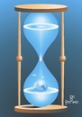 Cartoon: hourglass (small) by Tonho tagged hourglass,time,water,world