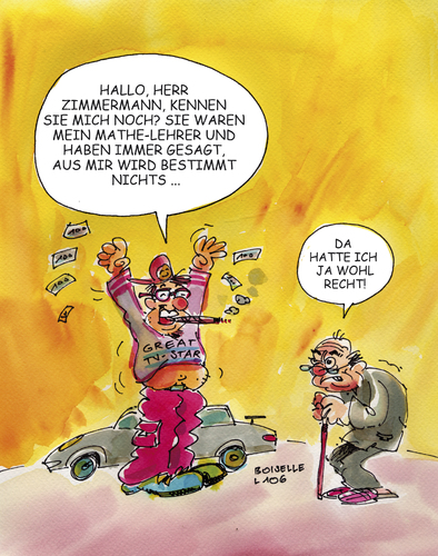 Cartoon: Mathe-Lehrer Zimmermann (medium) by Boiselle tagged lehrer,steffen,boiselle