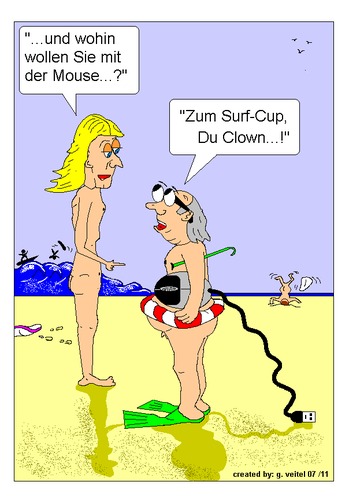 Cartoon: Sylt Strandleben gertoons (medium) by gert montana tagged strand,sylt,fkk,strandleben,strandgespräch,gertoons