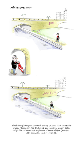 Cartoon: Altersvorsorge (medium) by Simpleton tagged privatvorsorge,altersarmut,rente