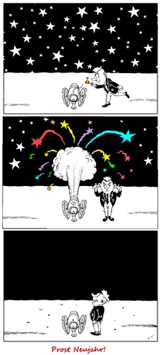 Cartoon: Feuerwerk (medium) by Simpleton tagged rakete,böller,feuerwerk,neujahr,silvester