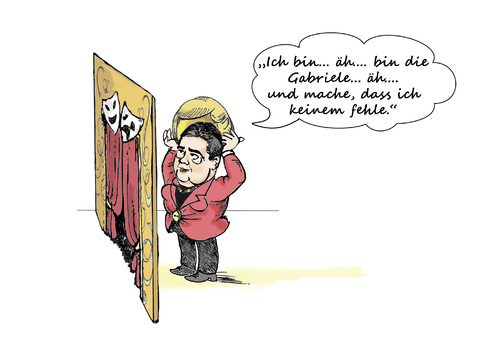 Cartoon: Narrhalla Berlin (medium) by Simpleton tagged merkel,spd,gabriel,sigmar,bundestag,büttenrede,fastnachtssitzung,fastnacht,karneval