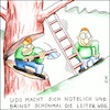 Cartoon: Holzfäller Udo (small) by Storch tagged holzfäller,leiter,udo,axt,baum,zeit,effizienz
