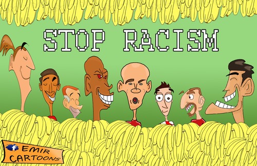 Cartoon: Stop Racism (medium) by emir cartoons tagged stop,racism,football,emir,cartoons