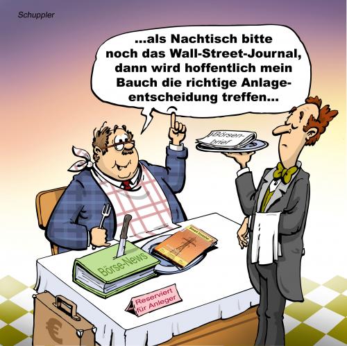 Cartoon: Börsenbestellung (medium) by schuppi tagged börse,aktien,aktienwahl,auswahl,finanzen,wirtschaft,entscheidung,wählen,essen,bestellung,order,geld,küche,abstieg,aktie,aktienkurs,anstieg,anteilschein,baisse,bärenmarkt,börse,börsenboom,börsencrash,börsenkampf,börsenkrach,börsenkrise,börsenkurs,bullenmarkt,coupon,dax,derivate,devise,dividende,effekt,fallen,finanzmarkt,frankfurter börse,hausse,hedge fonds,indizes,kapital,kapitalanleger,kapitalmarkt,konjunktur,kurs,makler,preisbildung,rezession,spekulation,steigen,wechselkurs,wertpapier,zertifikate,wall street,entscheidung,wählen,essen,bestellung,order,gastronomie,küche,anlageentscheidung,frankfurter,hedge,fonds,wall,street