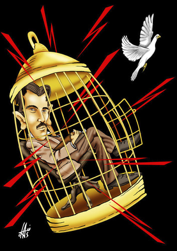 Cartoon: Nikola Tesla (medium) by Nikola Otas tagged nikola,tesla