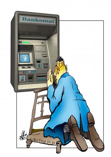 Cartoon: without words (medium) by Nikola Otas tagged bank,money