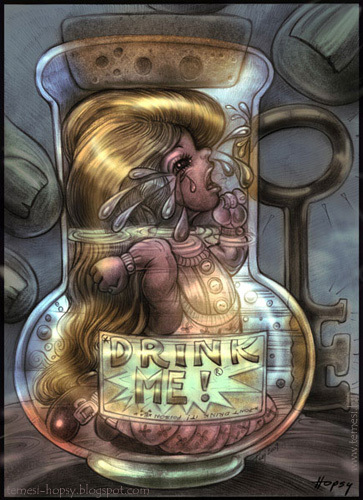 Cartoon: Alice in Wonderland (medium) by hopsy tagged alice,cartoon,illustration