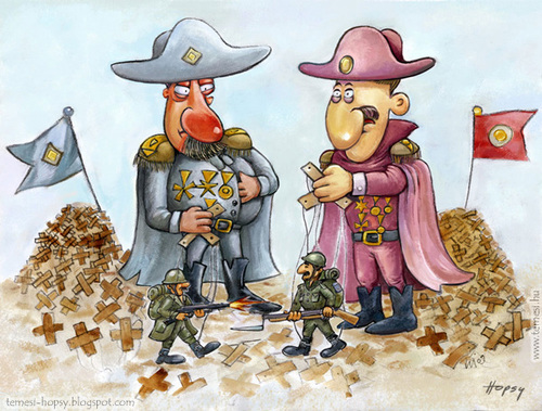 Cartoon: Marionett II (medium) by hopsy tagged marionett,war,general
