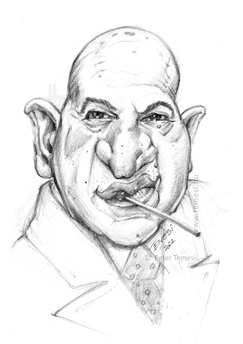 Cartoon: Telly Savalas (medium) by hopsy tagged telly,savalas,kojak,caricature,art,cartoon,drawing