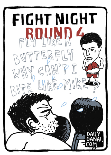 Cartoon: Fight Night Round 4 (medium) by Dailydanai tagged fight,night,round,four,ae,games,videogames