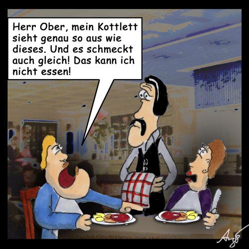 Cartoon: Klonfleisch (medium) by Anjo tagged klonfleisch,essen,gen,klon