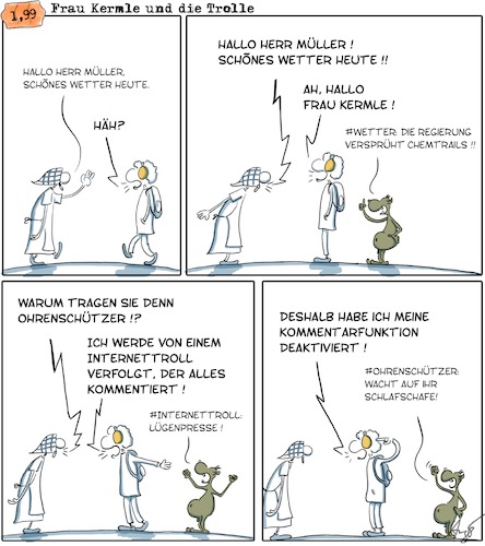 Cartoon: Trolle (medium) by Anjo tagged internet,trolle,verschwörungsteorien,chem,trails,kommentieren,kommentarfunktion,internet,trolle,verschwörungsteorien,chem,trails,kommentieren,kommentarfunktion