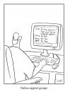 Cartoon: online support (small) by creative jones tagged humor,addiction,support,groups