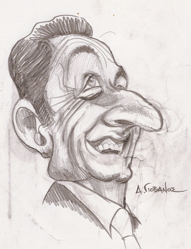 Cartoon: Nicolas Sarkozy (medium) by agiov tagged sarkozy