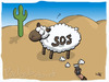 Cartoon: SOS Schaf (small) by Belzebub tagged sheep,sos,schaf,wüste,desert,rasierer,sinnfrei,razor,shaver