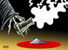 Cartoon: Japan faces nuclear disaster (small) by Satish Acharya tagged japan nuclear tsunami earthquake radiation