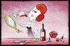 Cartoon: beauty wine (small) by Giacomo tagged wine,beauty,lipstick,nice,makeup,giacomo,cardelli,lombrio,jack