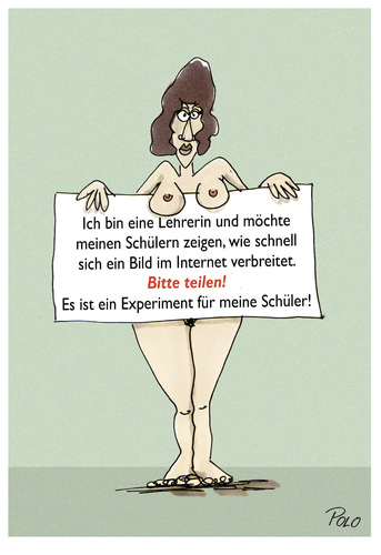 Cartoon: facebook Lehrerin (medium) by POLO tagged facebook,social,media,soziale,netzwerke,facebook,social,media,soziale,netzwerke