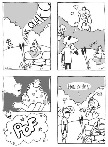 Cartoon: Dumm gelaufen ... (medium) by gallion tagged ritter,schwul,gallion,frosch,prinzessin,comic,toon