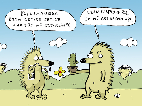Cartoon: Hedgehogs (medium) by Musluk tagged hedgehog