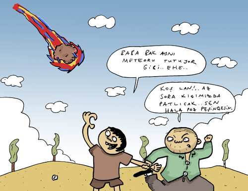 Cartoon: Meteor (medium) by Musluk tagged meteor