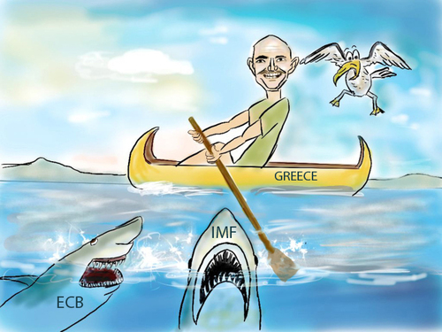 Cartoon: Canooing (medium) by George Trialonis tagged george,cartoon,fun,political,trialonis