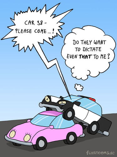 Cartoon: PAGING (medium) by Frank Zimmermann tagged police,car,funk,page,pink,come,street,fxxx,38,cartoon