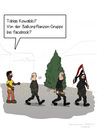 Cartoon: Demonstration (small) by Frank Zimmermann tagged demonstration,demo,nazi,schwarzer,facebook,cartoon,fahne,baum,gruppe,tobias