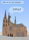 Cartoon: Weltuntergang (small) by Frank Zimmermann tagged weltuntergang,arbeiter,dom,gerüst,köln,kölner,cartoon,cathedral,cologne,end,of,the,world,helmet,worker