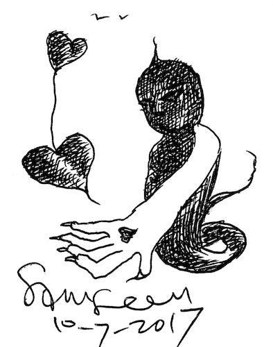 Cartoon: Love-Hand (medium) by sam seen tagged love,hand,snake