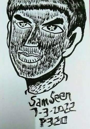 Cartoon: Man P320 (medium) by sam seen tagged man