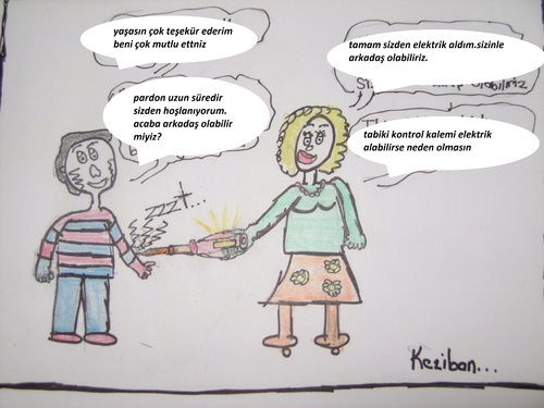 Cartoon: electrik (medium) by keziban tagged kez