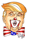 Cartoon: Gruselclown - Made in USA (small) by Suley tagged trump,donald,usa,wahl,präsident,weiße,haus,amerika,republikaner,horror,grusel,clown,maske,politik,präsidentschaftswahl,staaten,hillary,clinton