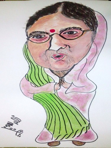 Cartoon: Pratibha Patil (medium) by AHMEDSAMIRFARID tagged ahmed,samir,farid,india