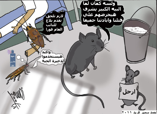 Cartoon: RAT (medium) by AHMEDSAMIRFARID tagged rat,jail,prison,president,egypt