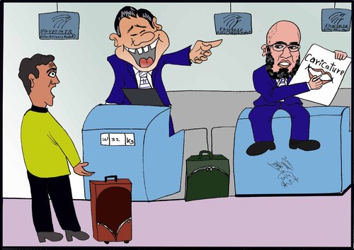 Cartoon: SMILE AND GET MILES (medium) by AHMEDSAMIRFARID tagged ahmed,samir,farid,miles,frequent,smile,egyptair,cartoon,caricature