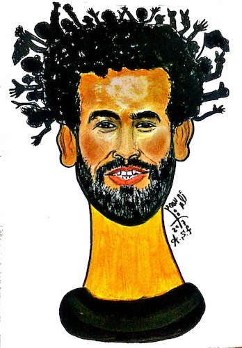 Cartoon: world cup 2018 (medium) by AHMEDSAMIRFARID tagged salah,ahmedsamirfarid,ahmed,samir,farid,mo,cartoon,caricature,egypt,worldcup,egyptair