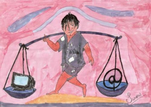 Cartoon: Child Labor (medium) by tsumankumar tagged suman,cartoons