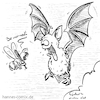 Cartoon: Bat (small) by Hannes tagged bat,fledermaus,schläger,biene,wespe,bee,wasp,tierwelt
