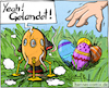 Cartoon: Osteraliens (small) by Hannes tagged aliens,außerirdische,ostern,osterei,rakete,rocket,easter,easteregg,invasion,explorer,ei,egg