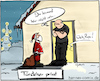 Cartoon: Türsteher privat (small) by Hannes tagged weihnachten,xmas,weihnachtsmann,türsteher,beruf,bescherung