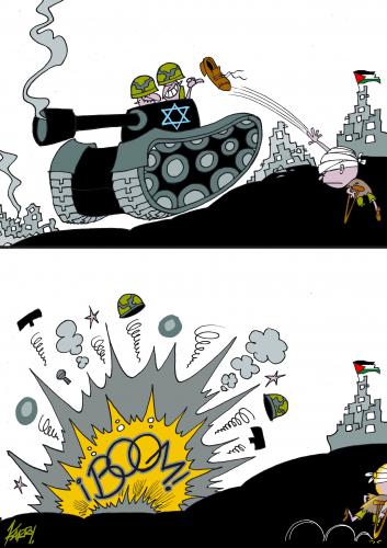 Cartoon: zapataso to Israel (medium) by KARRY tagged palestina,israel,war,gaza,cartoon,gaza,palästina,israel,krieg,hamas,zerstörung,tod,sterben,armee,militär,bombe,kriegswaffen,rakete,angriff,opfer,zivilisten,massaker,schuhe,schuh,george bush,george,bush