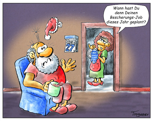 Cartoon: Alle Termine im Griff? (medium) by Troganer tagged weihnacht,vergessen,nachträglich,termine,management