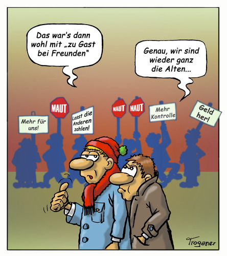 Cartoon: Ganz die Alten (medium) by Troganer tagged maut,deutschland,europa